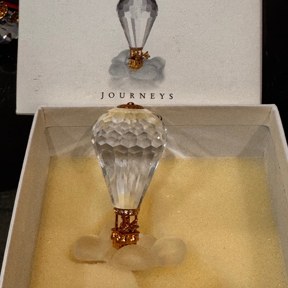 Swarovski Journeys Crystal Gold Hot Air Balloon Retired Crystal Memories 220 504